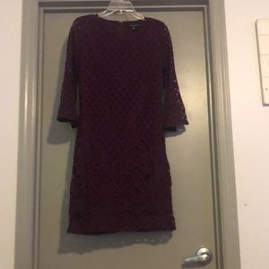 Sharagano Dark Purple/Plum colored lace dress